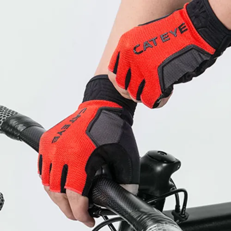CATEYE Light and shadow user~short finger gloves~red and black/ CATEYE AR RACE SF GLOVES~RED/BK