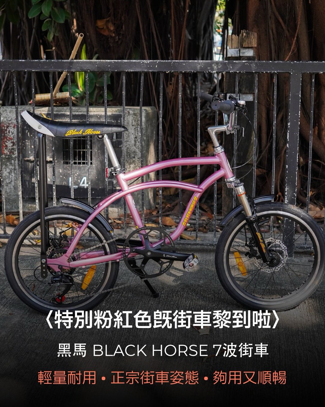 黑馬 BLACK HORSE 7波街車-普通版-20" / BLACK HORSE 7SPEED BIKE-NORMAL-20"