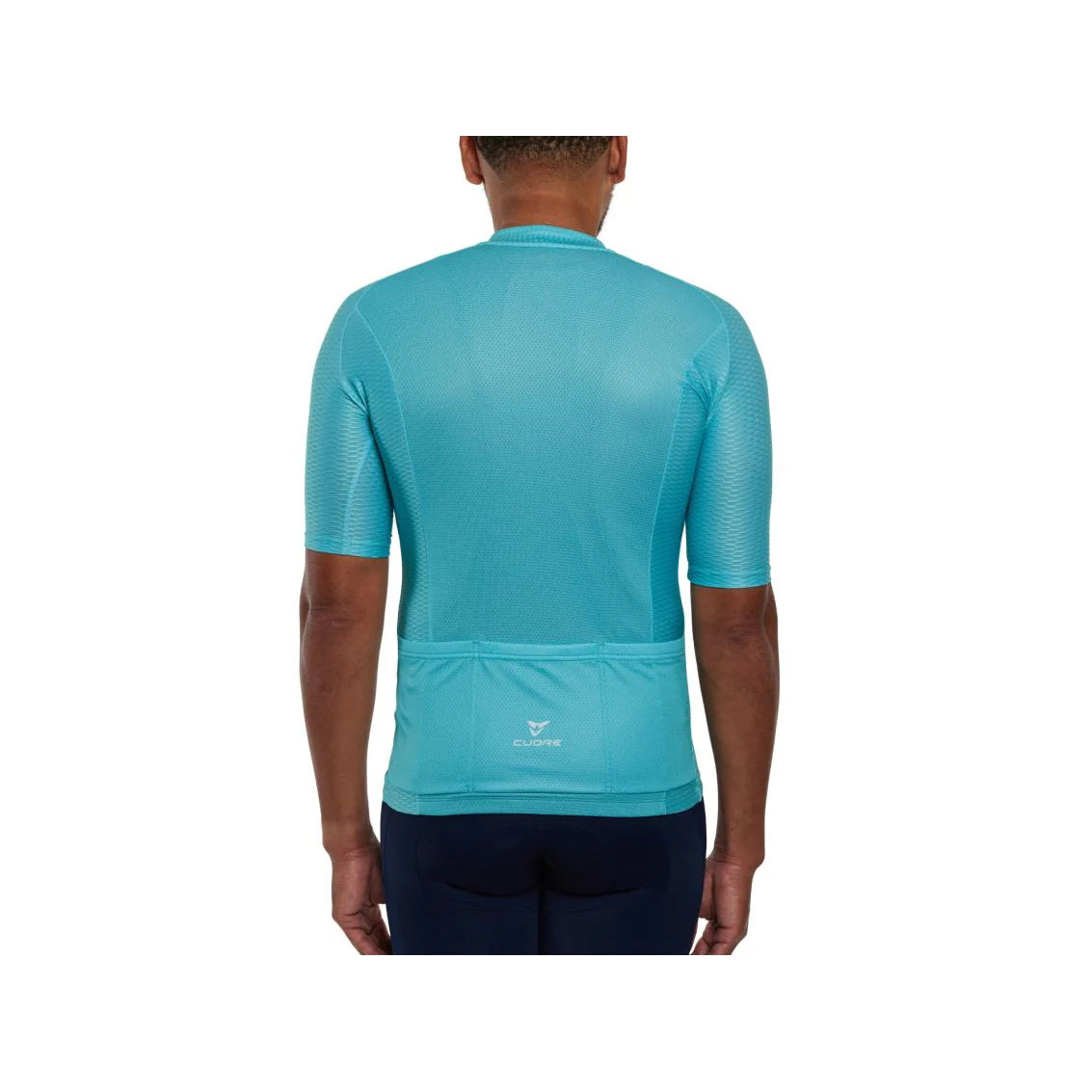 *GIANT AQUA LONG SLEEVE BIKE SHIRT~WHITE BLUE; MEDIUM/GIANT AQUA LONG JERSEY~WH/AQUA; MEDIUM