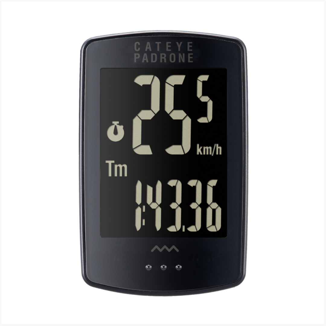 Cateye Padrone Stealth CC-PA100W 反白螢幕特大無線單車咪錶附 OF-100 前置延伸架
