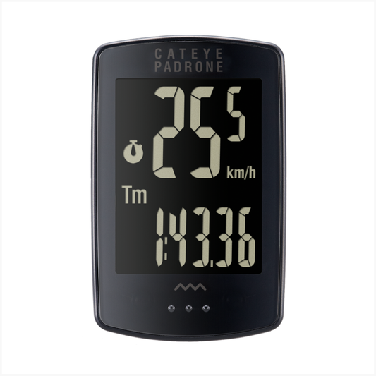 Cateye Padrone Stealth CC-PA100W 反白螢幕特大無線單車咪錶附 OF-100 前置延伸架