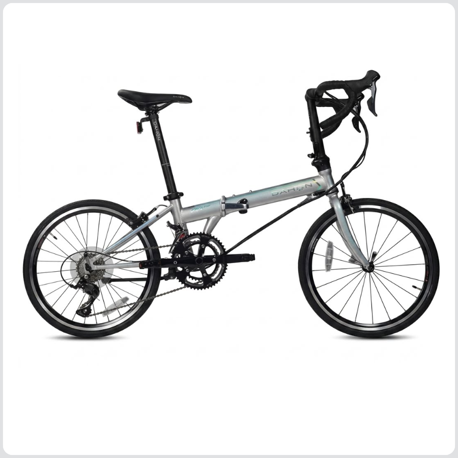 DAHON ARCHER P18 (KDC083) 20吋18速電鍍銀色公路頭折疊車側照