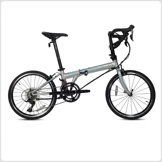 DAHON ARCHER P18 (KDC083) 20吋18速電鍍銀色公路頭折疊車側照