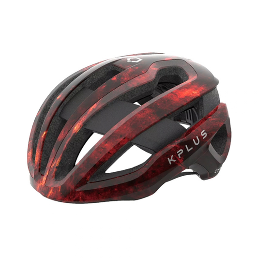 KPLUS Nova Team CYTO 公路單車頭盔 熔岩塗裝正面圖