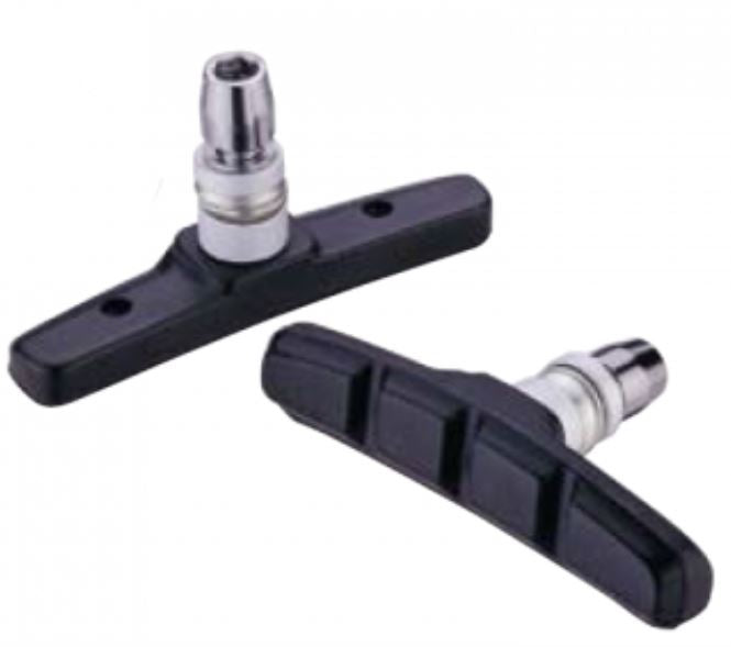 ASHIMA AP47V V制一體制膠 - 黑色-台灣製造 ; 70MM / ASHIMA AP47V V BRAKE SHOES - BLACK ; 70MM-MADE IN TAIWAN