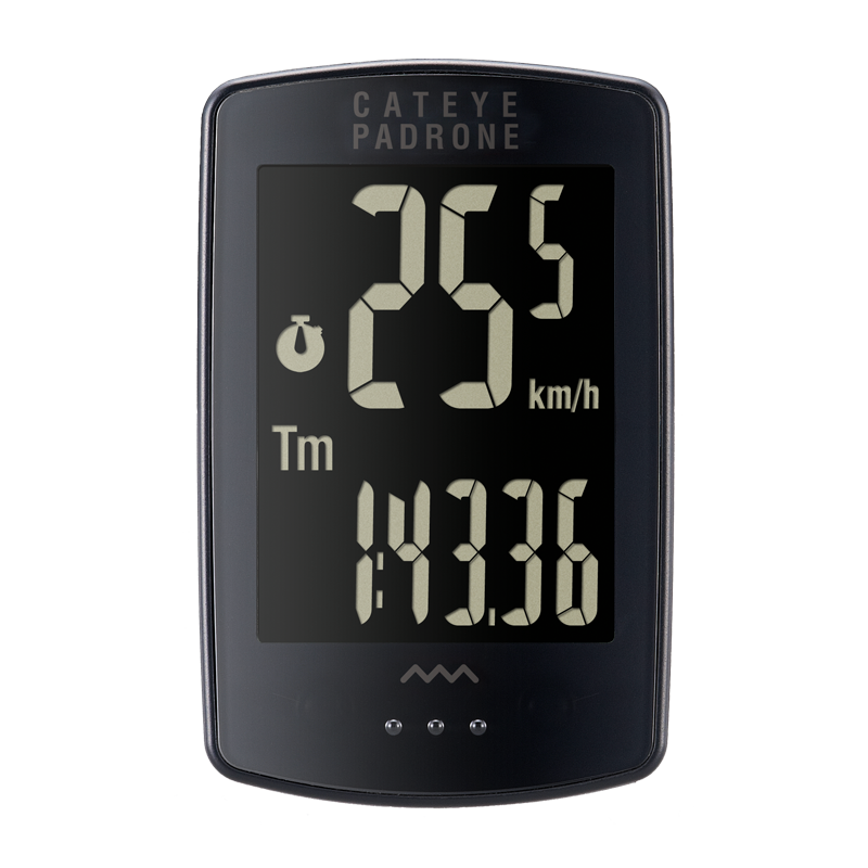 CATEYE PADRONE STEALTH edition extra large anti-reflective wireless meter~CC-PA100W + OF-100 extension code/ CATEYE PADRONE WIRLESS CYCLE COMPUTER~CC-PA100W~STEALTH EDITION + OF-100