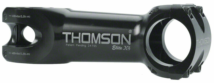 THOMSON ELITE X4 front pillar 90MMX0 black (SM-E132) / THOMSON ELITE X4 STEM 90MMX0 BLACK (SM-E132)