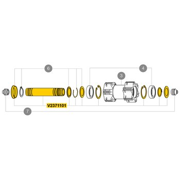 MAVIC 前車軸-15X100MM/BOOST 110MM / MAVIC KIT FRONT QRM AXLE~100MM/BOOST~110MM