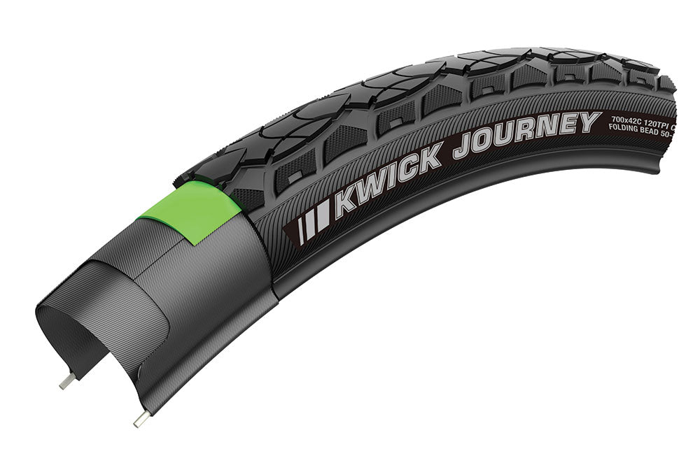 KENDA KWICK JOURNEY K1129 puncture-resistant tire-black-with reflective tape/KENDA KWICK JOURNEY K1129 TIRE-BLACK 